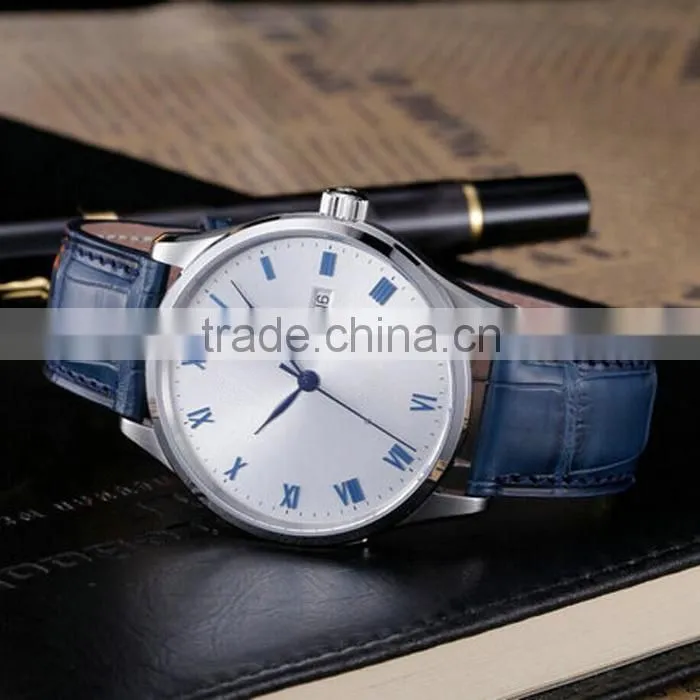 Index dial 100m waterproof stylish waterproof gold watch man