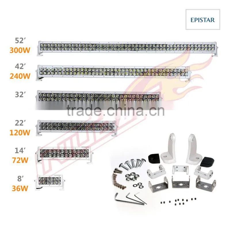 shenzhen factory high power 52inch 300W led light bar for all car
