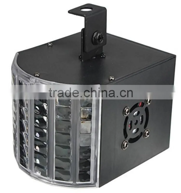 DJ Lights, DMX Sound Music control 18W RGB LED Strobe Effect Stage Lighting for Club Disco Party Show (Black)