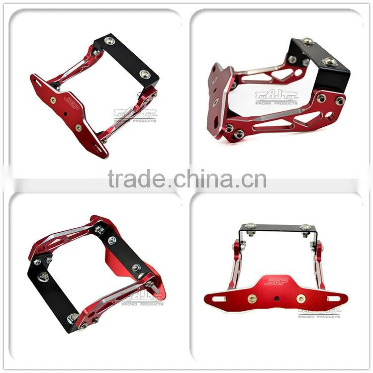 BJ-LPL-030-RD Universal CNC Billet Aluminum Motorcycle Tail Tidy License Plate Bracket