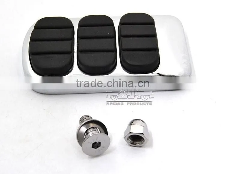 for Suzuki BJ-FP216-047 Aftermarket Chrome brake pedal cover Aluminum with non-slip rubber pads for Yamaha Road Star