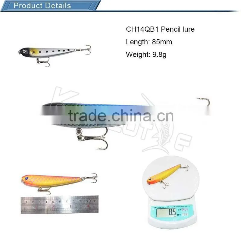 CH14QB1 high quality minnow pencil bait bass pike hard fishing lure