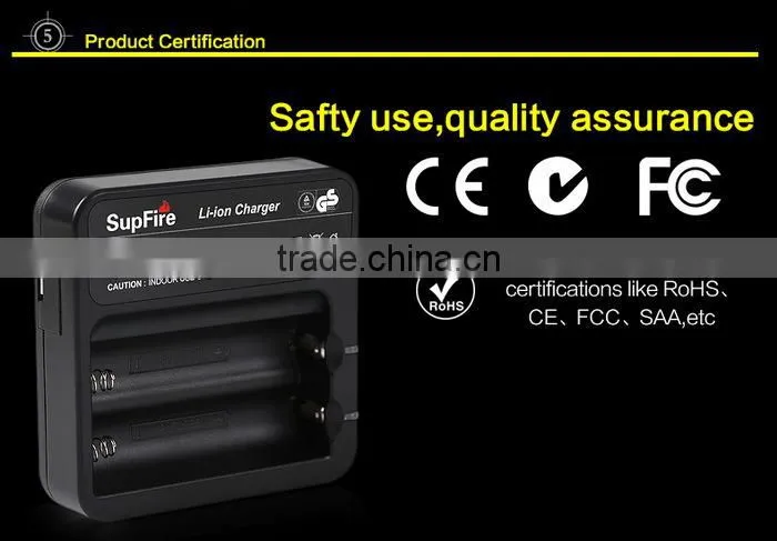 18650 battery charger dual slot with CE RoHS FCC SAA