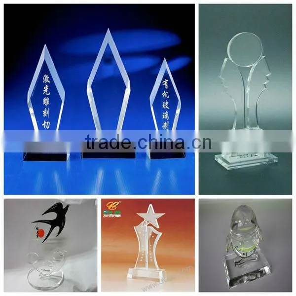Customized acrylic imitation crystal trophies and medals china