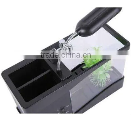 2013 hot selling mini aquarium with running water