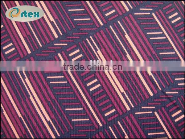 92 polyester 8 spandex printed knitting fabric