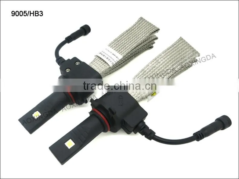 Non fan G5 LED headlight 9005 HB3 5000LM per set with flexible copper heat sink