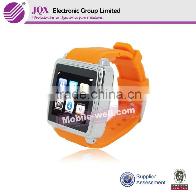 2014 hot selling watch phone latest android hand watch mobile phone MQ558L orange