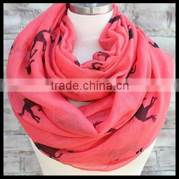 Horse print infinity scarve at stock , holiday scarf , fruiends gift , black Friday gift
