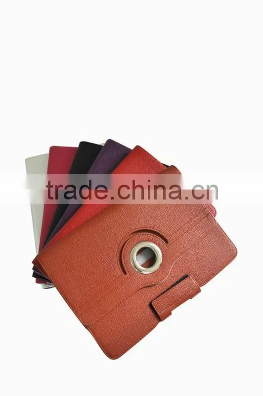 360 rotation PU cover for ipad case