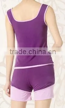 custom short sleeve ladies bamboo yoga shirt