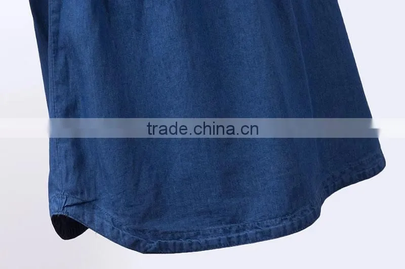 2015 New arrival elegant woman dress cheap wholesale denim dress fashion slim jean dresses