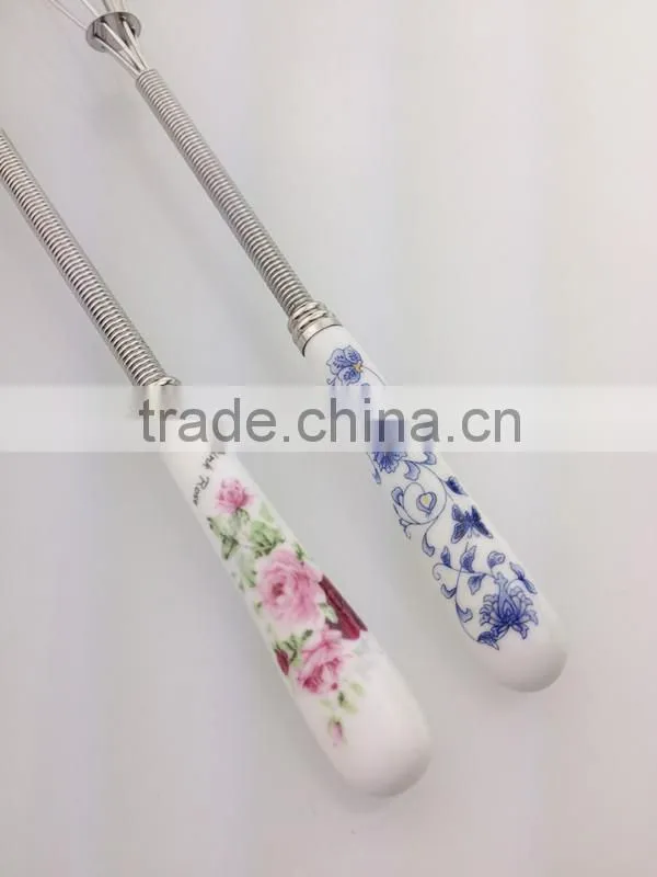 New design stainless steel eggbeater ceramic handle