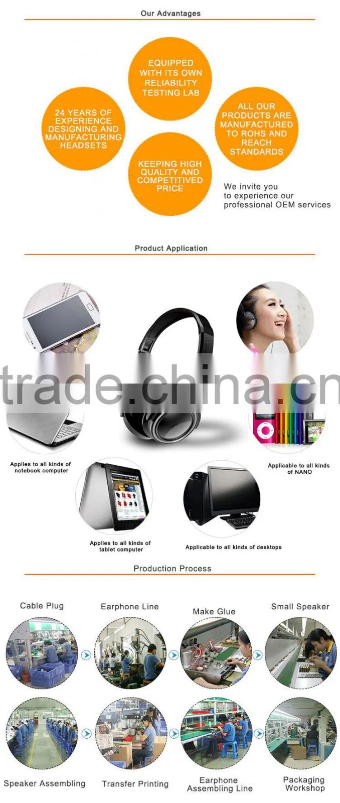 shinny color earphone factory