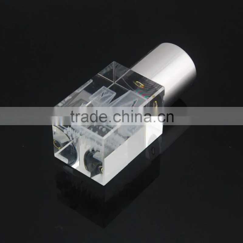 Customized Capacity Memory Disk High-end Crystal Insert 1C Laser Engraved Logo USB Flash Drive for Promotional Gifts