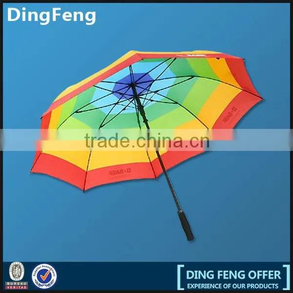 special nature clear color umbrella with fiber ribs and pure and fresh style
