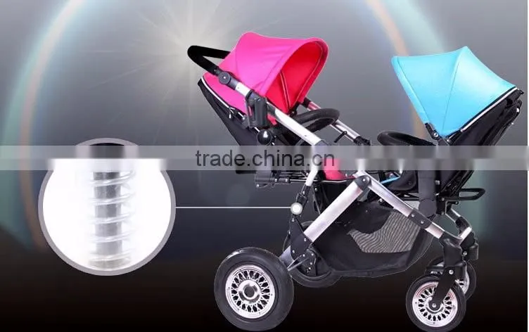 Twins baby stroller,single/double baby stroller Convertible,Single Stroller Footprint, Holds Double