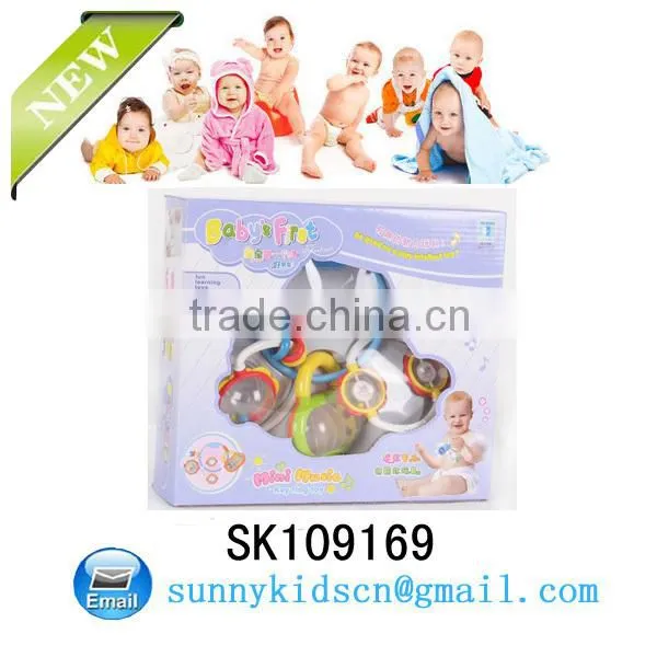 Cheap plastic baby bell rattle toy