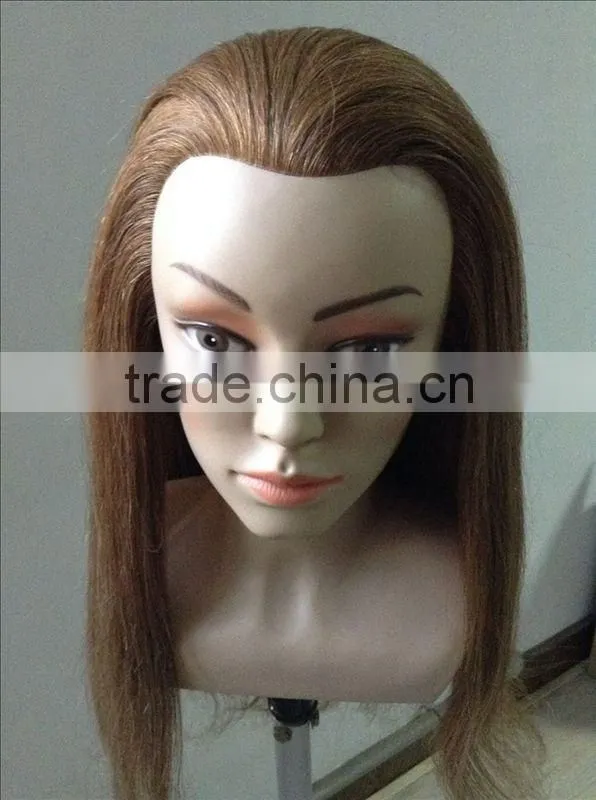100% human hair training doll head practice head