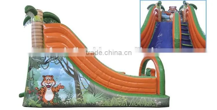 cheap inflatable slide tiger theme for children garden for sale