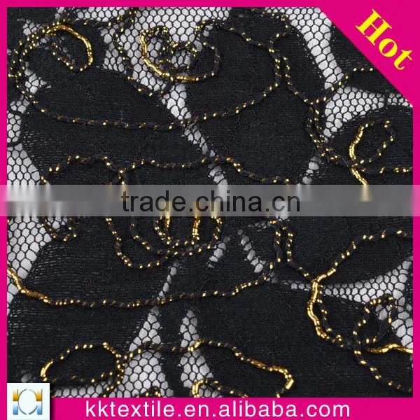 golden wedding decoration girl dress lace fabric