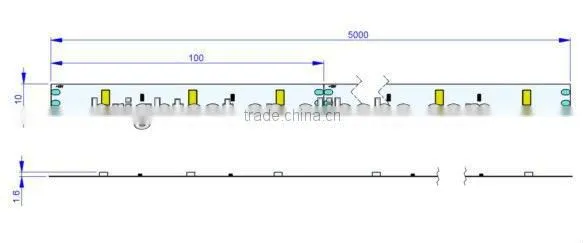 60leds Warm White + 60leds Pure White Variable Color Led Strip 3528,High Lumen 22W 2700K - 6000K Epistar SMD 3528