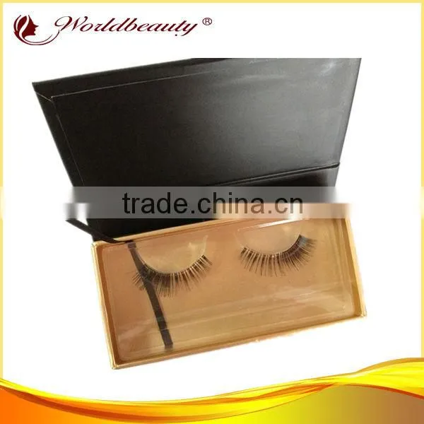 Hot styles Very Luxury 100% Fox Fur Mixed Real Mink Fur Strip Eyelashes