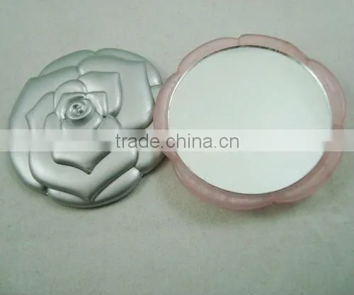 Flower shap plastic japanese hand mirror makeup