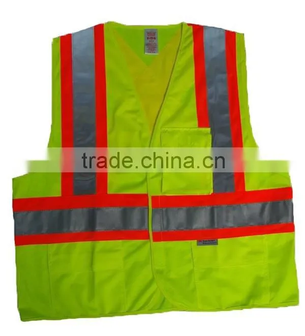 Cheap Price Wholesale Hi-vis Reflective Safety Vest with Pocket CE certification