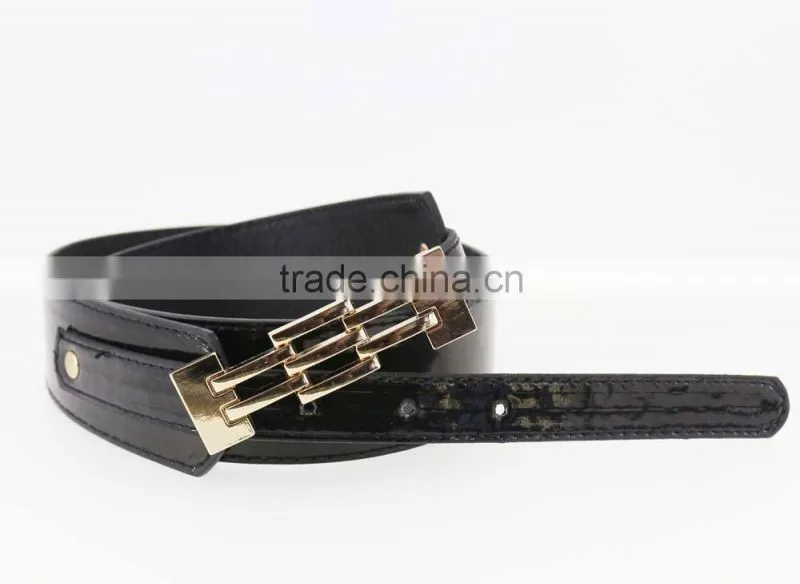 2015 new fashion women accessories with high quality black PU leather in YiWu