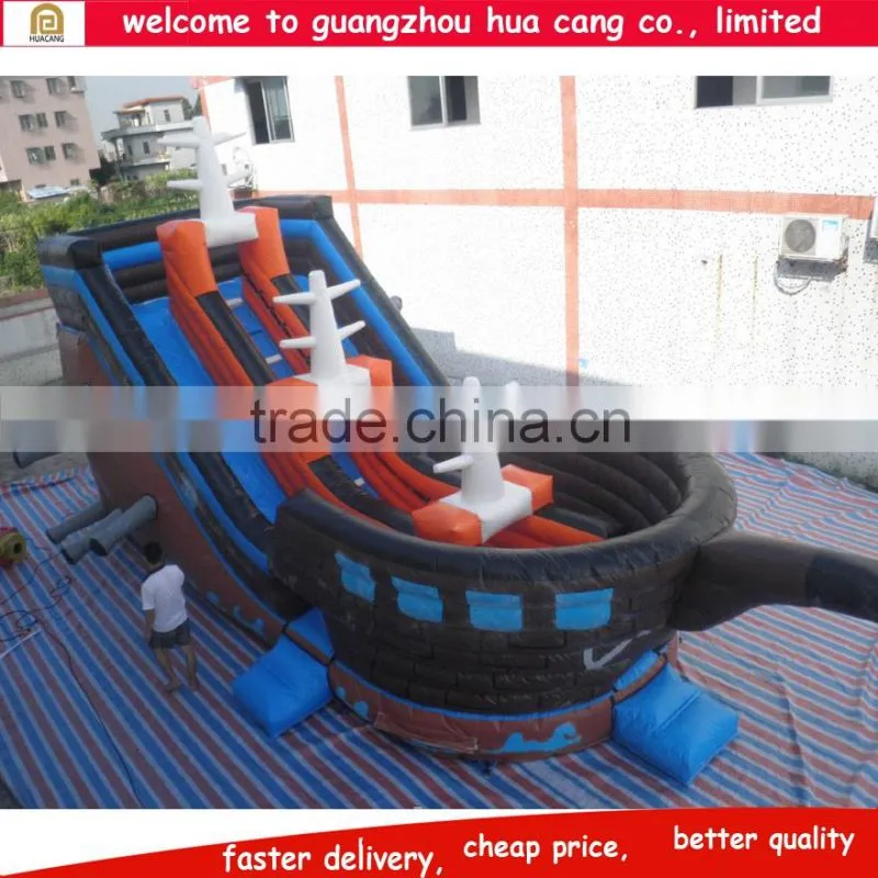 Bright-colored jumbo water slide trampoline for kids