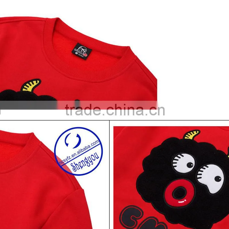 2015 Custom High Quality Mens Pullover Sweatshirts with Printed