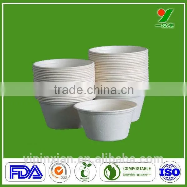 Biodegradable recyclable oil resisting disposable salad bowl