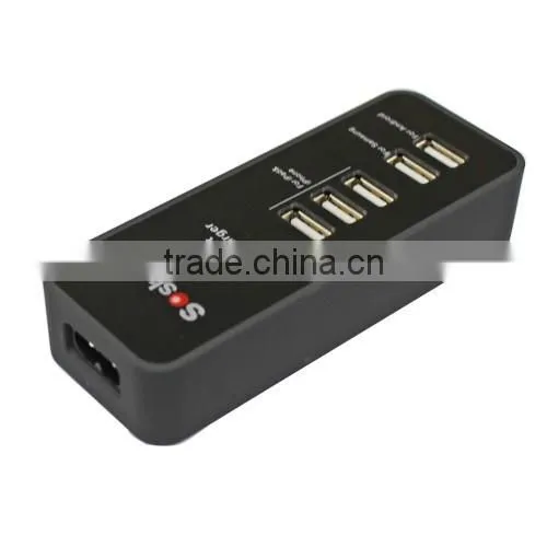 Soshine 3.1A 5 Port USB Portable Travel Charger Rapid Charger for iPhone iPad Android Devices universal usb charger