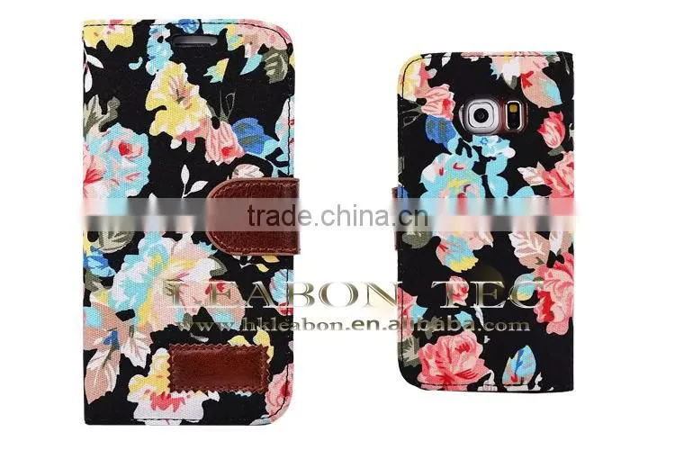 Wholesale Alibaba Leather Cell Phone Cover Case, For Samsung Galaxy S6 Wallet Leather Case