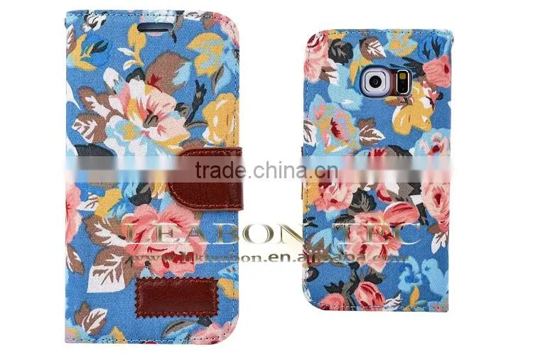 Wholesale Alibaba Leather Cell Phone Cover Case, For Samsung Galaxy S6 Wallet Leather Case