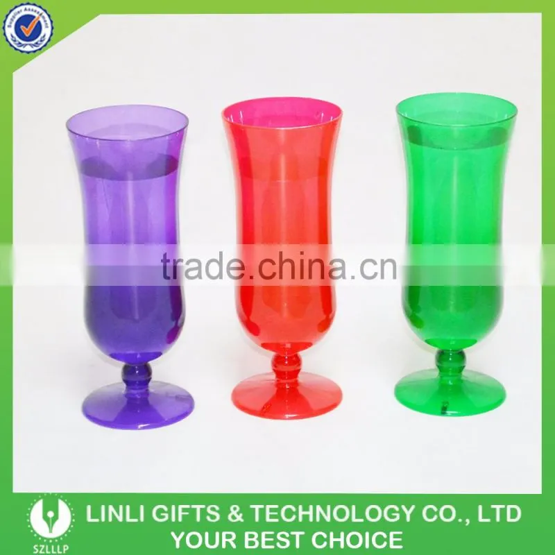 Custom Novelty Beer Promotion Colorful Plastic Drinking Hurricane Cups