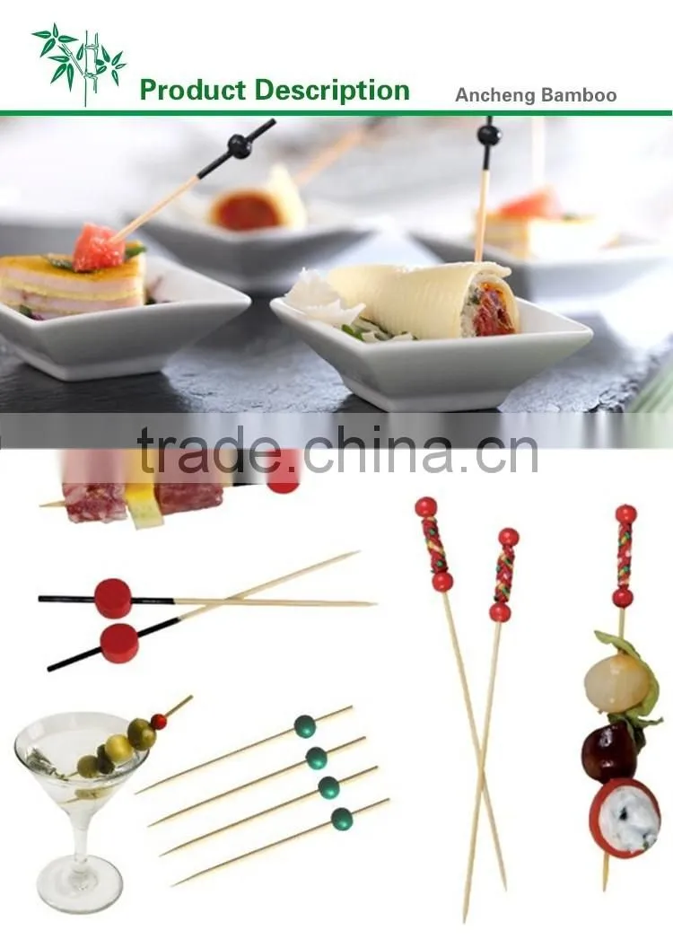 Factory disposable bamboo skewer/stick wholesale