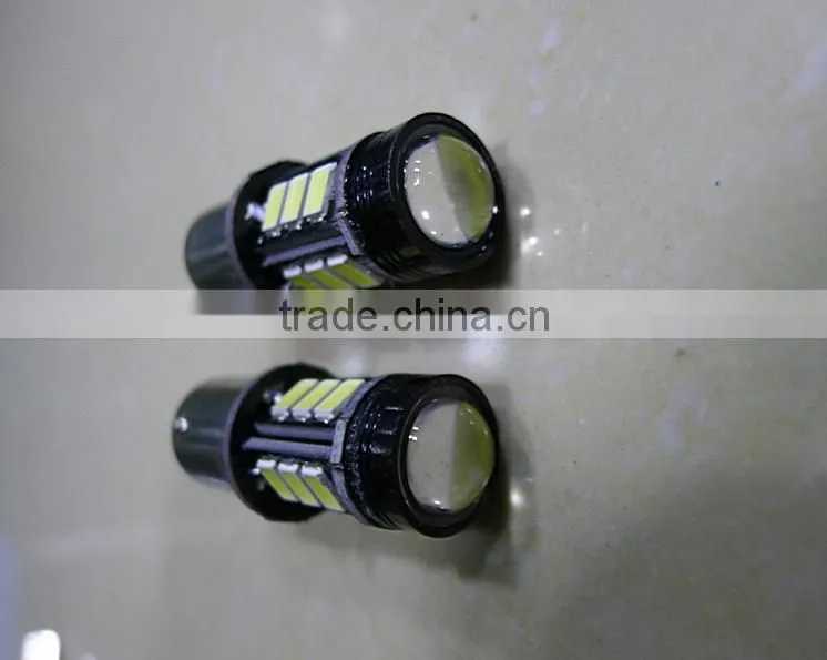 hotsale 12V led light T15 1157 7440 7443 3156 3 1156 Car LED light 5630 12SMD with Lens