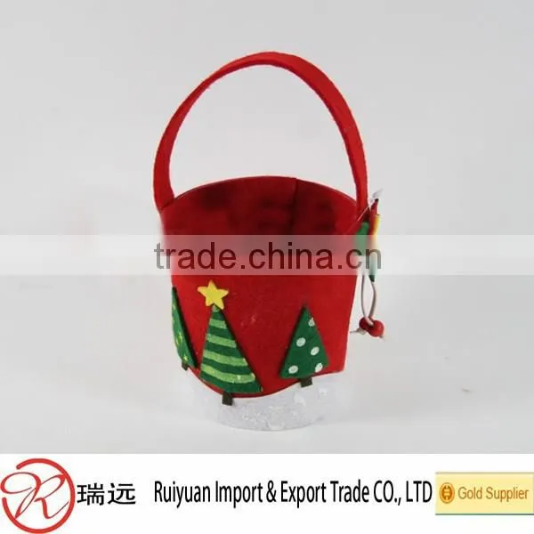 2016 Alibaba Website fashional design felt Christmas basket for sale