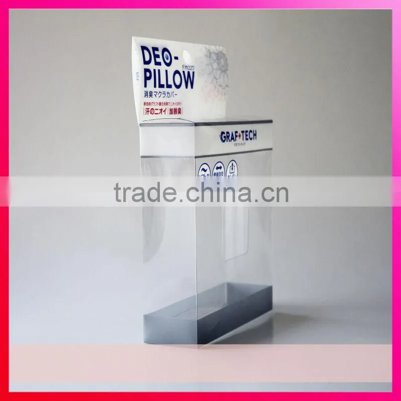 Customized foldable PP/PET transparent printed pillow box