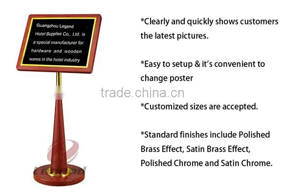 Convenient metal price display board for Hotel