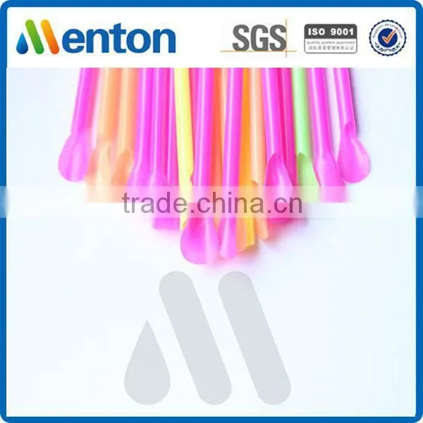 colorful plastic drinking straw with spoon manufacturer