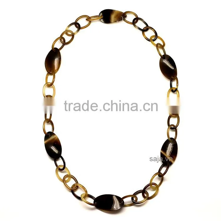 Buffalo horn white, buffalo horn jewelry, buffalo horn necklace SHN-452