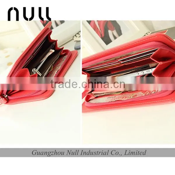 Latest design best quality factory price wallet with cell phone pocket