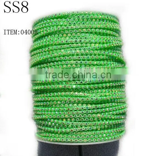 SS8 single rhinestone cup chain