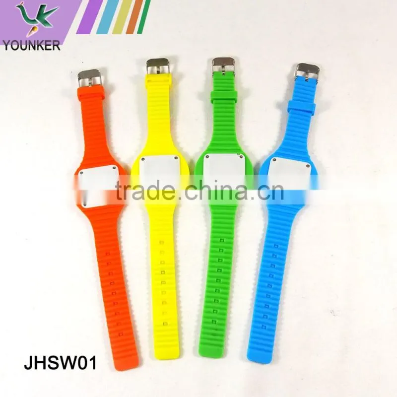 2016 Fashion Touch Screen LED Silicone Watch, Rainbow Band Led Silicone Watch