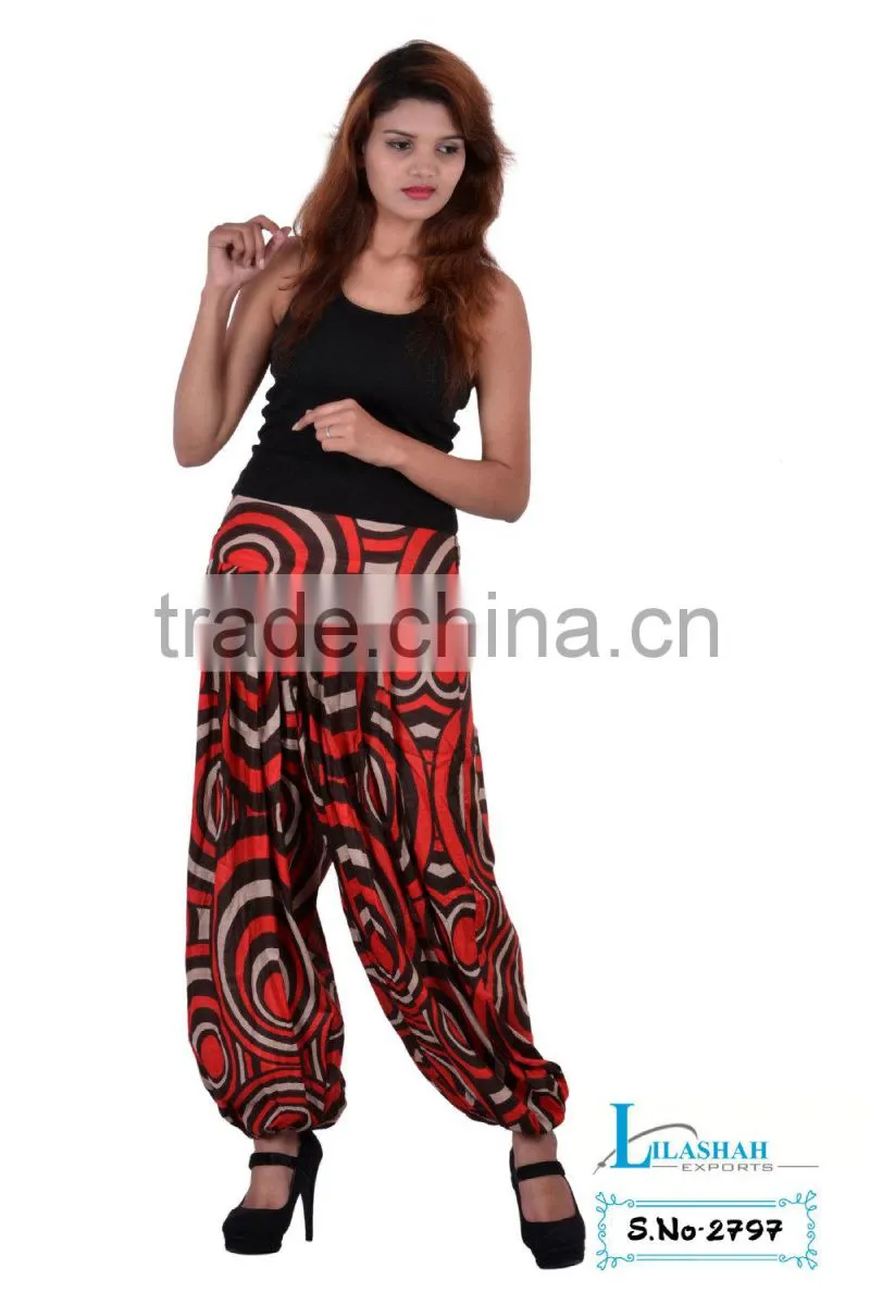 2797 Cotton New Printed Trouser Harem pant Hindu Ropa Garments cotton printed summer trousers
