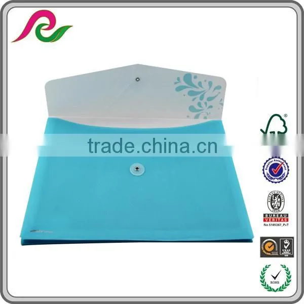 Newest a5 size plastic envelope file folder