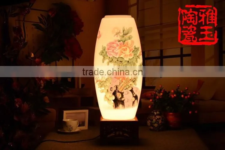 chinese porcelain lamps antique ceramic bamboo lamp for home decoration desk lamp